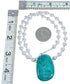 Chrysocolla Sterling Silver Bead Necklace KX120988
